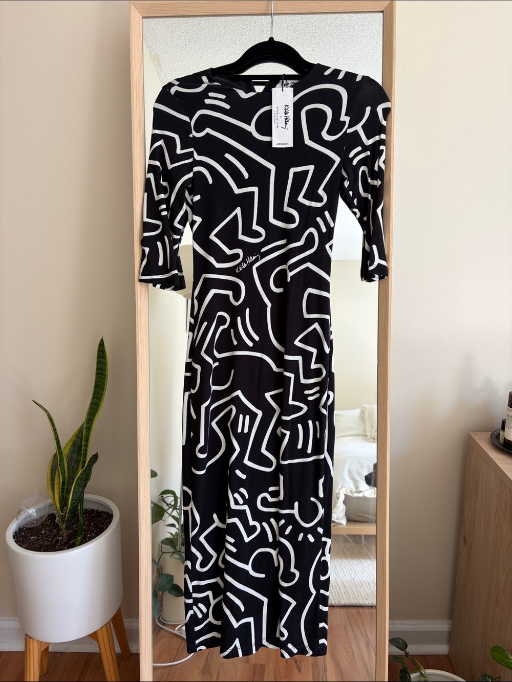 Alice + Olivia Black x Keith Haring Dress Size 4 NWT